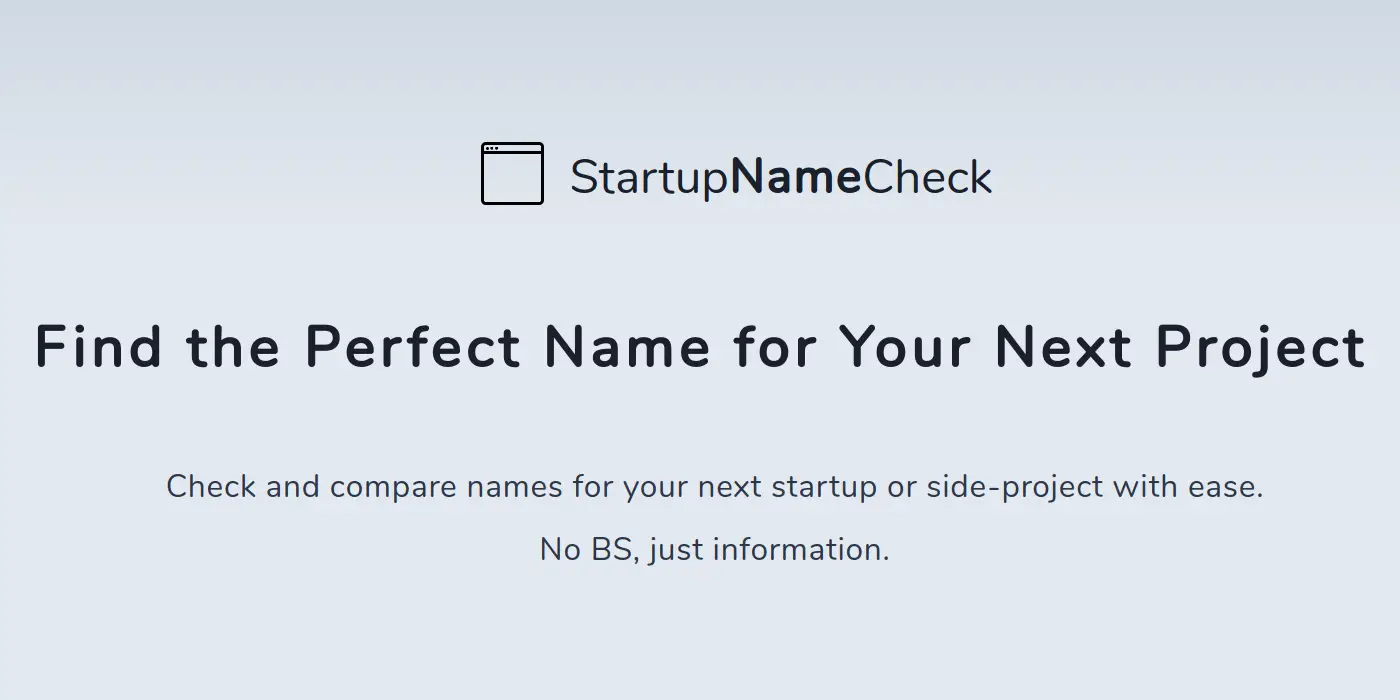 Startup Name Check Image